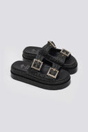 Σανδάλια flatforms με ψάθα Mariella Fabiani 2523/91