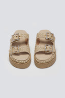 Σανδάλια flatforms με ψάθα Mariella Fabiani 2523/91