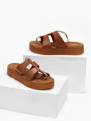 Σανδάλια flatforms με στρας Estil