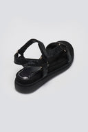 Σανδάλια flatforms με στρας MARIAMARE - Μαύρο - thefashionproject.gr - MARIAMARE