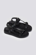 Σανδάλια flatforms με στρας MARIAMARE - Μαύρο - thefashionproject.gr - MARIAMARE