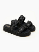 Σανδάλια flatforms με σχοίνινες φάσες Estil