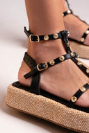 Σανδάλια flatforms με τρουκς ERYNN