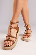 Σανδάλια flatforms με τρουκς ERYNN