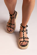 Σανδάλια flatforms με τρουκς ERYNN - Μαύρο - thefashionproject.gr - ERYNN