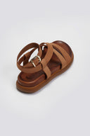 Σανδάλια flatforms nubuck δερμάτινα Iris Sandals