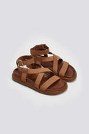 Σανδάλια flatforms nubuck δερμάτινα Iris Sandals