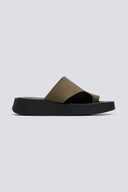 Σανδάλια flatforms nubuck με δάκτυλο Tfp
