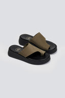 Σανδάλια flatforms nubuck με δάκτυλο Tfp