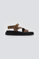 Σανδάλια flatforms nubuck με μπαρέτα Tfp