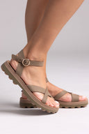 Σανδάλια flatforms nubuck RIVER FANTASY SANTALS