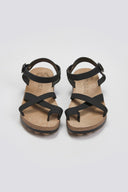 Σανδάλια flatforms nubuck RIVER FANTASY SANTALS - Μαύρο - thefashionproject.gr - FANTASY SANDALS - 24076002002