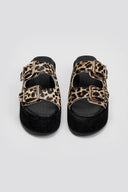 Σανδάλια flatforms ponyskin με print 2552/05