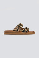 Σανδάλια flatforms ponyskin με print  Estil