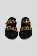 Σανδάλια flatforms ponyskin με τοκάδες Ragazza 01236