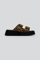 Σανδάλια flatforms ponyskin με τοκάδες Ragazza 01236 - Leopard - thefashionproject.gr - RAGAZZA