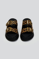 Σανδάλια flatforms ponyskin με τοκάδες Ragazza 01236 - Leopard - thefashionproject.gr - RAGAZZA
