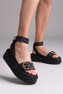 Σανδάλια flatforms ψάθινα Mariella Fabiani 2512/05