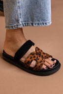 Σανδάλια flatforms suede με velcro ERYNN