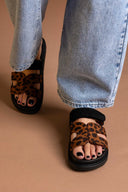 Σανδάλια flatforms suede με velcro ERYNN