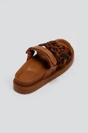 Σανδάλια flatforms suede με velcro ERYNN - Leopard - thefashionproject.gr - ERYNN