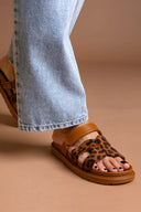 Σανδάλια flatforms suede με velcro ERYNN - Leopard - thefashionproject.gr - ERYNN