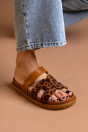 Σανδάλια flatforms suede με velcro ERYNN - Leopard - thefashionproject.gr - ERYNN