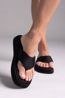 Σανδάλια flatforms υφασμάτινα 