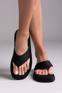 Σανδάλια flatforms υφασμάτινα 