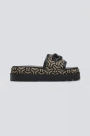 Σανδάλια flatforms υφασμάτινα με  print Mariella Fabiani 2521/91