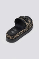 Σανδάλια flatforms υφασμάτινα με  print Mariella Fabiani 2521/91