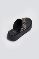 Σανδάλια flatforms υφασμάτινα με print Tfp
