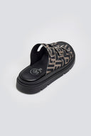 Σανδάλια flatforms υφασμάτινα με τρεις φάσες Tfp