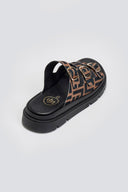 Σανδάλια flatforms υφασμάτινα με τρεις φάσες Tfp