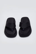 Σανδάλια flatforms υφασμάτινα - Μαύρο - thefashionproject.gr - Bellucci