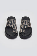 Σανδάλια flatforms υφασμάτινα με print Tfp - Τάουπε - thefashionproject.gr - TFP - 24042035003