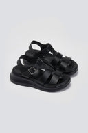 Σανδάλια gladiator με sporty σόλα - Μαύρο - thefashionproject.gr - La Coquette