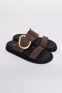 Σανδάλια καστόρινα Estil - Καφέ - thefashionproject.gr - Estil - 23919036002