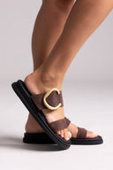 Σανδάλια καστόρινα Estil - Καφέ - thefashionproject.gr - Estil - 23919036002