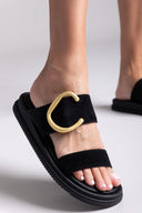 Σανδάλια καστόρινα Estil - Μαύρο - thefashionproject.gr - Estil