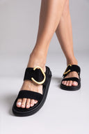 Σανδάλια καστόρινα Estil - Μαύρο - thefashionproject.gr - Estil