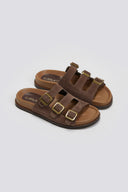 Σανδάλια καστόρινα flatforms με τοκάδες 