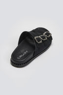 Σανδάλια καστόρινα flatforms με τοκάδες 
