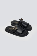 Σανδάλια καστόρινα μα φαρδιά φάσα - Μαύρο - thefashionproject.gr - Estil - 24029002002