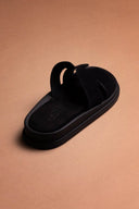 Σανδάλια καστόρινα με ανοίγματα - Μαύρο - thefashionproject.gr - Estil - 25011002003