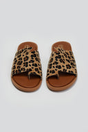 Σανδάλια καστόρινα με ασύμμετρη φάσα Estil - Leopard - thefashionproject.gr - Estil