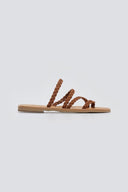 Σανδάλια καστόρινα με κοτσιδάκια Tfp - Μπεζ - thefashionproject.gr - TFP