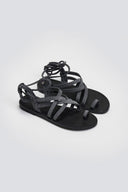 Σανδάλια καστόρινα με lace-up δέσιμο Tfp