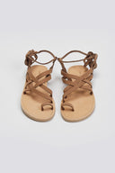 Σανδάλια καστόρινα με lace - up δέσιμο Tfp - Καφέ - thefashionproject.gr - TFP
