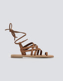 Σανδάλια καστόρινα με lace - up δέσιμο Tfp - Καφέ - thefashionproject.gr - TFP